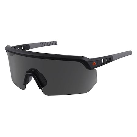 Ergodyne AEGIR-AFAS, Safety Glasses, Anti-Fog & Anti-Scratch, Smoke Lens, Matte Black Frame Frame AEGIR-AFAS